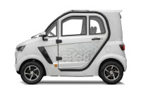 E-GO! eK4 4kW Elektroauto EEC 45km/h Blei-Gel 60V 60AH-Silber-Grau