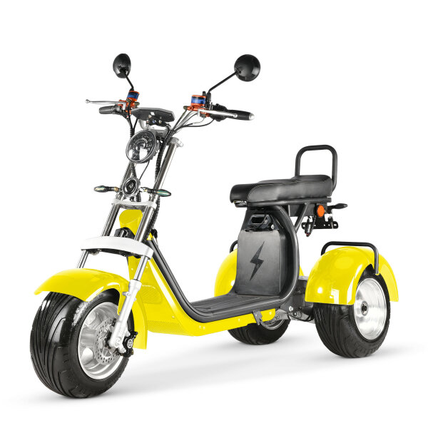 COCO TRIKE 4KW 45km/h mit Straßenzulassung EEC (2x2KW) Gelb