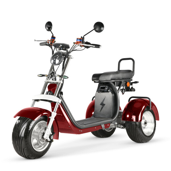 COCO TRIKE 4KW 45km/h mit Straßenzulassung EEC (2x2KW) Rot