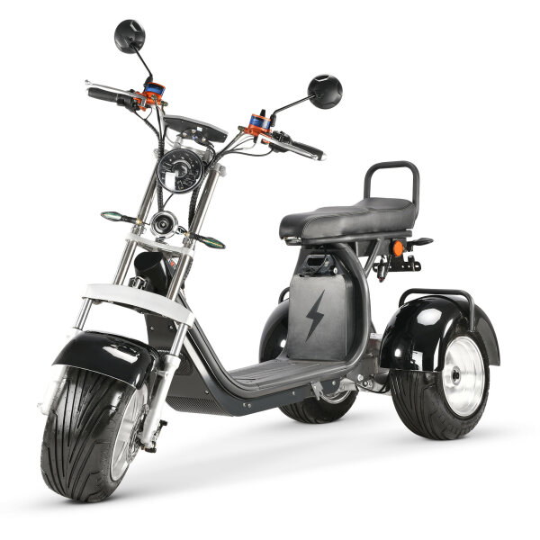 COCO TRIKE 4KW 45km/h mit Straßenzulassung EEC (2x2KW) Schwarz