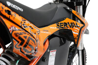 Serval Dirtbike 1200Watt 12/10 Zoll 48V 15AH Lithium Akku Blau