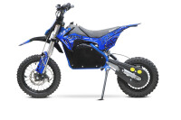 Serval Dirtbike 1200Watt 12/10 Zoll 48V 15AH Lithium Akku Blau