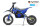 Serval Dirtbike 1200Watt 12/10 Zoll 48V 15AH Lithium Akku Blau