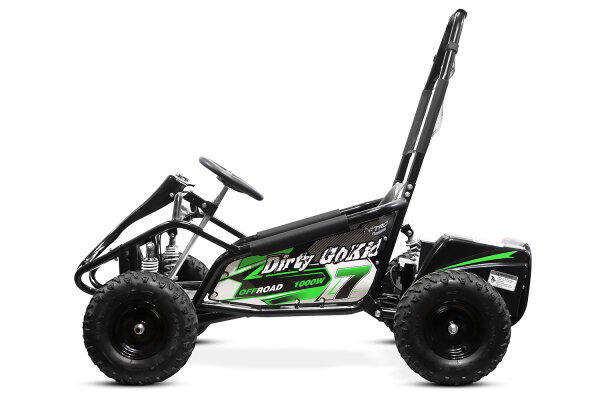 Dirty Elektro Kinder Buggy 1000Watt 48V 6Zoll Offroad Grün