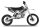 Drizzle 140cc Dirtbike 17/14 4-Gang, Ölkühlung Orange