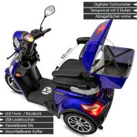 E-Trike 25 V.2 Blei-Gel, 25 km/h EEC Schwarz