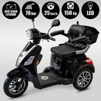E-Trike 25 V.2 Blei-Gel, 25 km/h EEC Schwarz