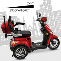 E-Trike 25 V.2 Blei-Gel, 25 km/h EEC Schwarz